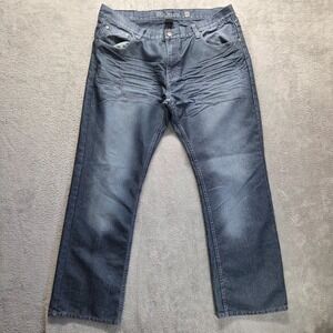 Old Skool Jeans Mens 40X32 Blue Bootcut Mid Rise Dark Wash Y2K Hip Hop Denim